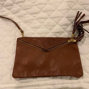 Italian leather wristlet